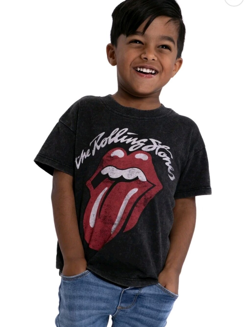 Rolling Stones Unisex Toddler Acid Wash Tee 5T